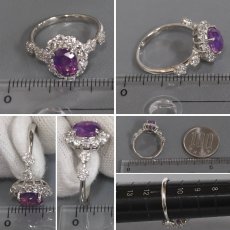 画像8: Pt900非加熱パープルサファイアダイヤモンドリング S2.179 D0.80 5.0g #11 GIA鑑別書 ソーティング (8)