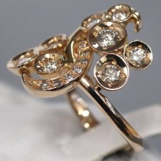 画像2: K18PGダイヤモンドリング D0.75 6.0g #11 (2)