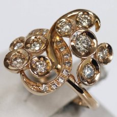 画像4: K18PGダイヤモンドリング D0.75 6.0g #11 (4)