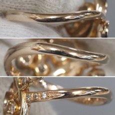 画像6: K18PGダイヤモンドリング D0.75 6.0g #11 (6)