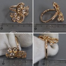 画像9: K18PGダイヤモンドリング D0.75 6.0g #11 (9)