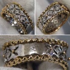 画像6: Pt900/K18サファイアダイヤモンドリング S0.69 D0.35 8.4g #10 (6)