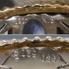 画像7: Pt900/K18サファイアダイヤモンドリング S0.69 D0.35 8.4g #10 (7)