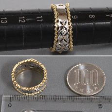 画像8: Pt900/K18サファイアダイヤモンドリング S0.69 D0.35 8.4g #10 (8)