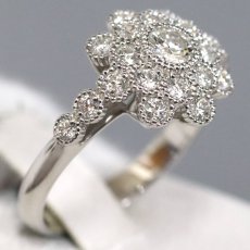 画像3: Pt950ダイヤモンドリング D0.20 D0.50 5.3g #11 鑑別カード (3)