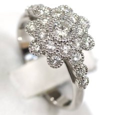 画像4: Pt950ダイヤモンドリング D0.20 D0.50 5.3g #11 鑑別カード (4)