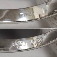 画像6: Pt950ダイヤモンドリング D0.20 D0.50 5.3g #11 鑑別カード (6)