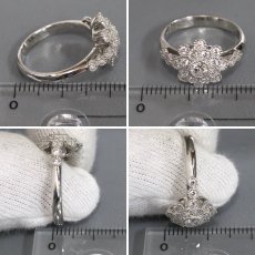 画像8: Pt950ダイヤモンドリング D0.20 D0.50 5.3g #11 鑑別カード (8)