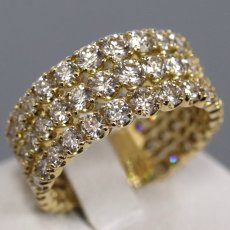 画像1: K18ダイヤモンドリング D3.00 5.2g #12 鑑別カード (1)