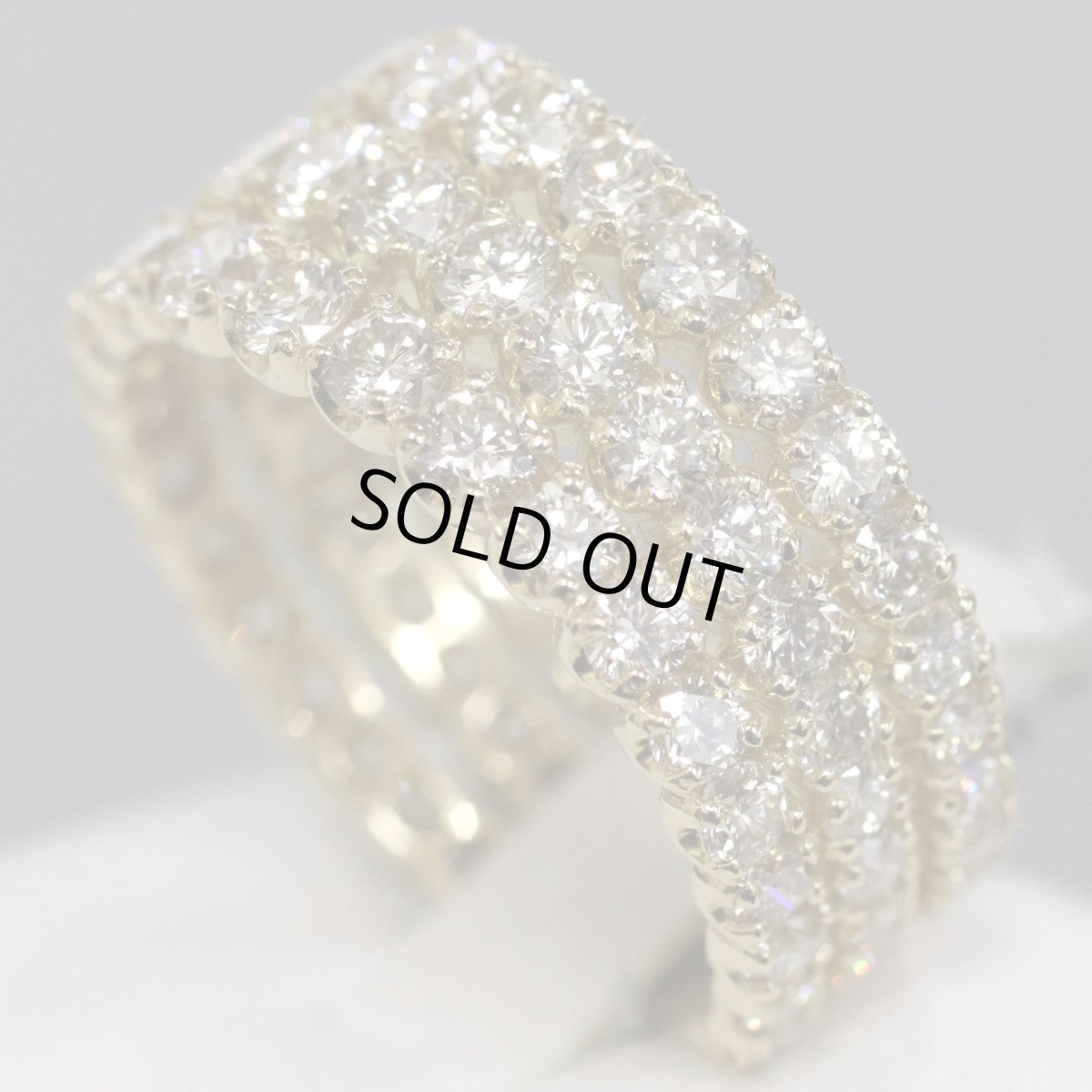 画像2: K18ダイヤモンドリング D3.00 5.2g #12 鑑別カード (2)