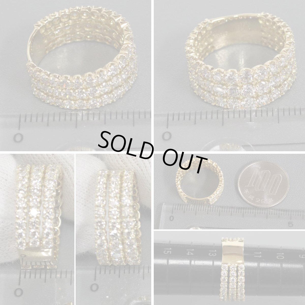 画像8: K18ダイヤモンドリング D3.00 5.2g #12 鑑別カード (8)