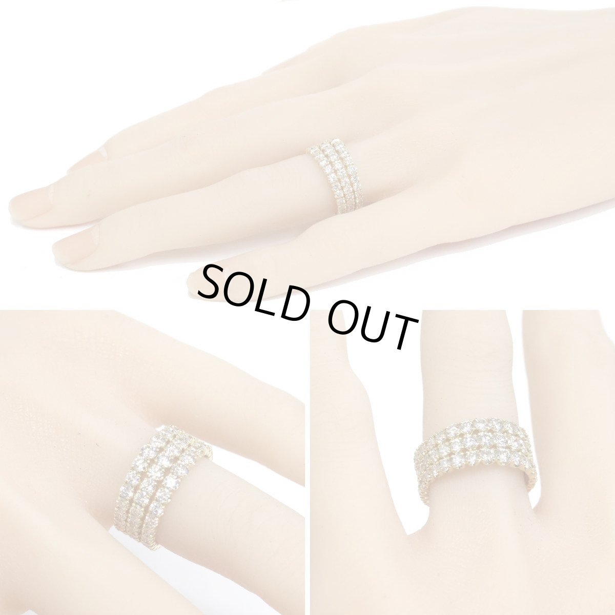 画像9: K18ダイヤモンドリング D3.00 5.2g #12 鑑別カード (9)