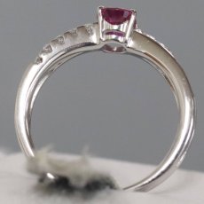 画像5: K18WGルビーダイヤモンドリング R0.57 D0.14 3.9g #10 鑑別カード (5)