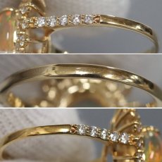 画像6: K18オパールダイヤモンドリング O1.63 D0.85 3.5g #12 鑑別カード (6)