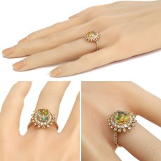 画像9: K18オパールダイヤモンドリング O1.63 D0.85 3.5g #12 鑑別カード (9)