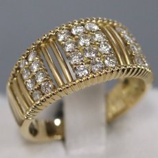 画像1: K18ダイヤモンドリング D0.63 5.5g #13 鑑別カード (1)