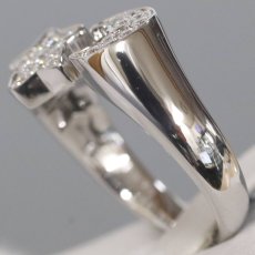 画像4: K18WGダイヤモンドリング 星 月モチーフ D0.31 6.2g #14.5 (4)