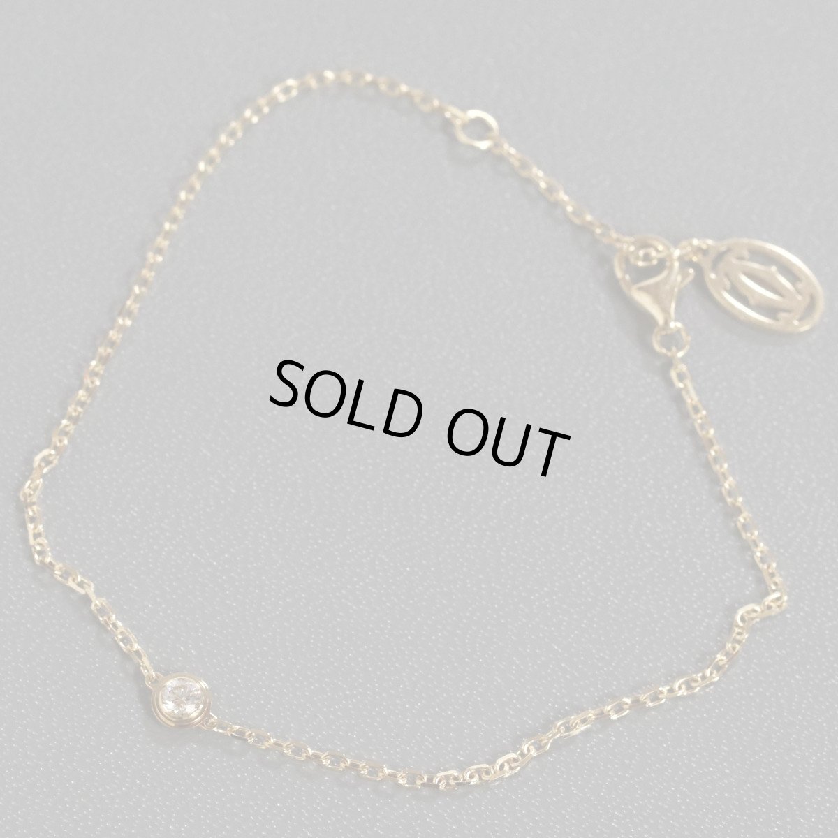 画像1: ダムール ブレスレット スモールモデル(CRB6043300)750YG 1PD 2.2g 18cm 内外箱 保証書 (1)