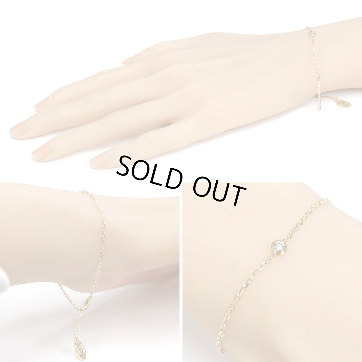 画像9: ダムール ブレスレット スモールモデル(CRB6043300)750YG 1PD 2.2g 18cm 内外箱 保証書 (9)