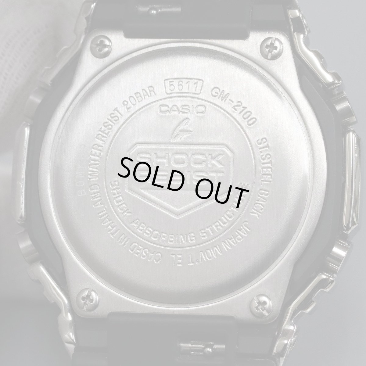 画像7: カシオ G-SHOCK GA-2100シリーズ(GM-2100-1AJF)ジーショック グレー文字盤 メタル Qz (7)