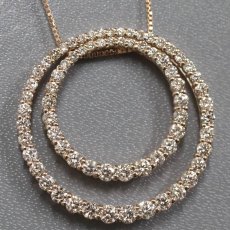 画像1: K18PGダイヤモンドペンダント D2.00 6.4g AJ付44cm (1)