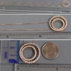 画像10: K18PGダイヤモンドペンダント D2.00 6.4g AJ付44cm (10)