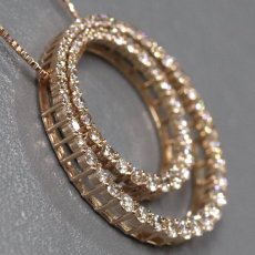 画像3: K18PGダイヤモンドペンダント D2.00 6.4g AJ付44cm (3)