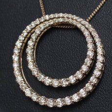 画像8: K18PGダイヤモンドペンダント D2.00 6.4g AJ付44cm (8)