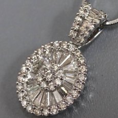 画像2: K18WGダイヤモンドペンダント D1.10 6.8g AJ付45cm (2)