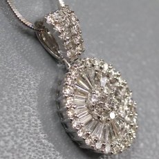 画像3: K18WGダイヤモンドペンダント D1.10 6.8g AJ付45cm (3)