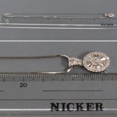 画像8: K18WGダイヤモンドペンダント D1.10 6.8g AJ付45cm (8)