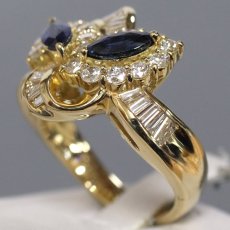 画像3: K18サファイアダイヤモンドリング S0.98 D1.32 9.4g #10 (3)