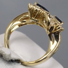 画像5: K18サファイアダイヤモンドリング S0.98 D1.32 9.4g #10 (5)