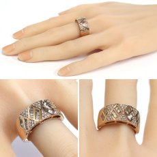 画像10: K18PGダイヤモンドリング D0.85 7.8g #19 (10)