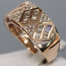 画像2: K18PGダイヤモンドリング D0.85 7.8g #19 (2)