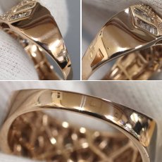 画像6: K18PGダイヤモンドリング D0.85 7.8g #19 (6)