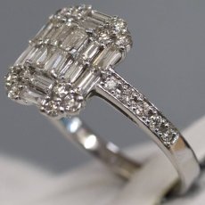 画像2: Pt900ダイヤモンドリング D1.00 5.7g #17.5 鑑別書 (2)