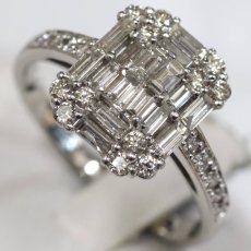 画像4: Pt900ダイヤモンドリング D1.00 5.7g #17.5 鑑別書 (4)