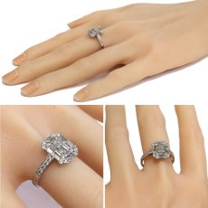 画像9: Pt900ダイヤモンドリング D1.00 5.7g #17.5 鑑別書 (9)