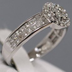 画像2: K18WGダイヤモンドリング D0.81 3.8g #10 (2)