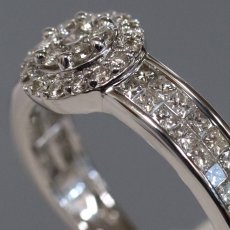 画像3: K18WGダイヤモンドリング D0.81 3.8g #10 (3)