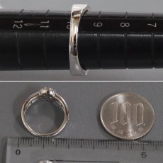 画像8: K18WGダイヤモンドリング D0.81 3.8g #10 (8)