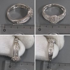 画像9: K18WGダイヤモンドリング D0.81 3.8g #10 (9)