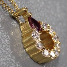 画像3: K18ルビーダイヤモンドネックレス R0.18 D0.28 3.0g 40cm (3)