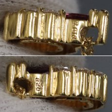 画像4: K18ルビーダイヤモンドネックレス R0.18 D0.28 3.0g 40cm (4)