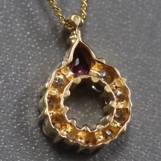 画像5: K18ルビーダイヤモンドネックレス R0.18 D0.28 3.0g 40cm (5)