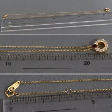 画像9: K18ルビーダイヤモンドネックレス R0.18 D0.28 3.0g 40cm (9)