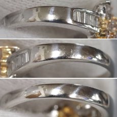 画像6: Pt900/K18ダイヤモンド/ピンクダイヤモンドリング フラワーモチーフ D0.80 4.6g #8 ソーティング (6)