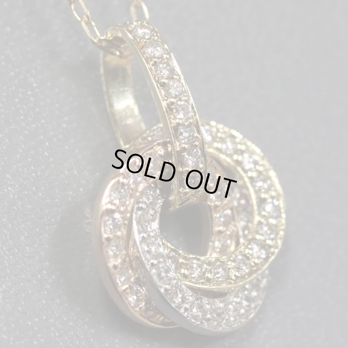 画像3: K18YG/PG/Pt900ダイヤモンドペンダント D0.35 3.8g AJ付45cm (3)