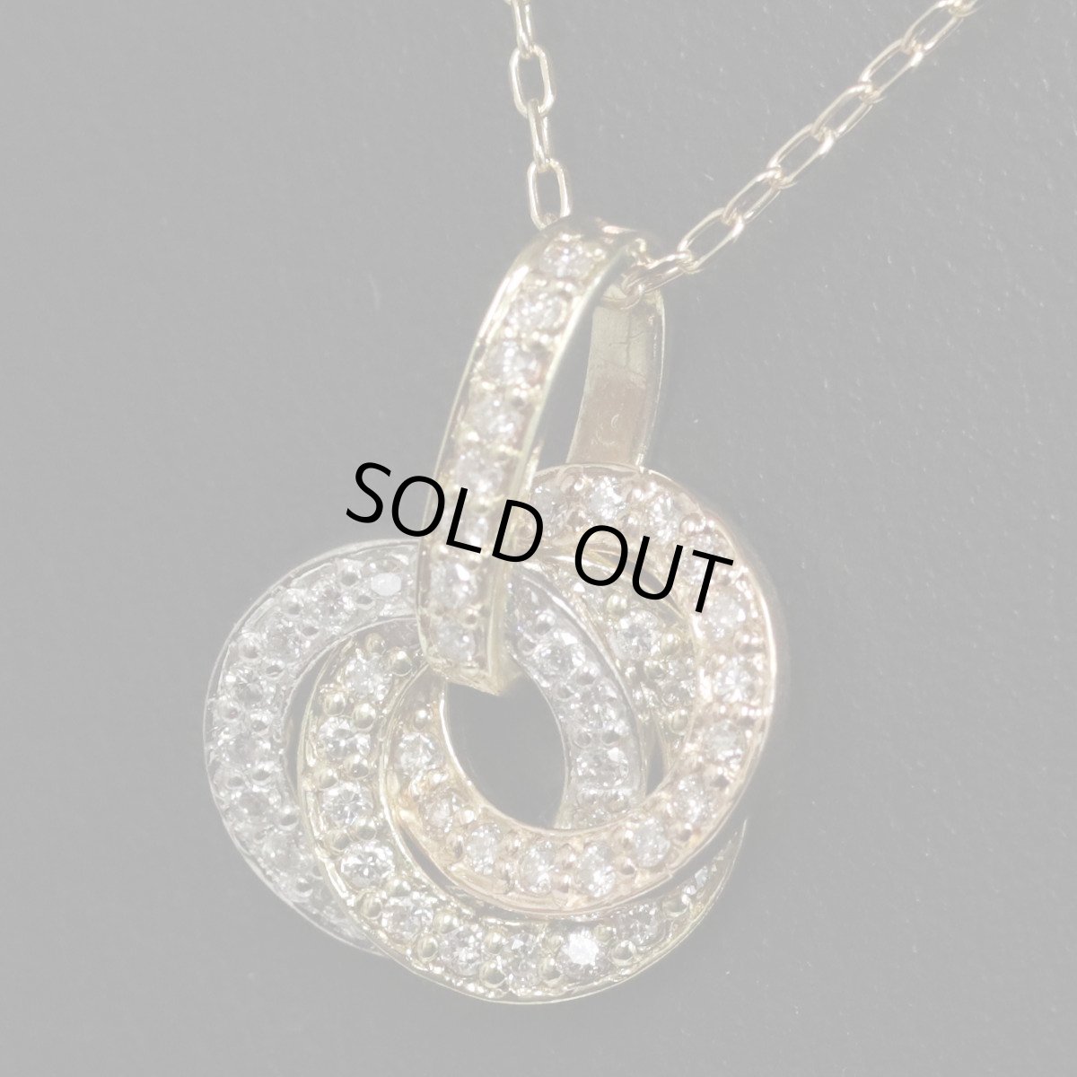 画像6: K18YG/PG/Pt900ダイヤモンドペンダント D0.35 3.8g AJ付45cm (6)